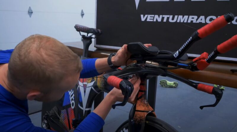 Installing aero bars on bike