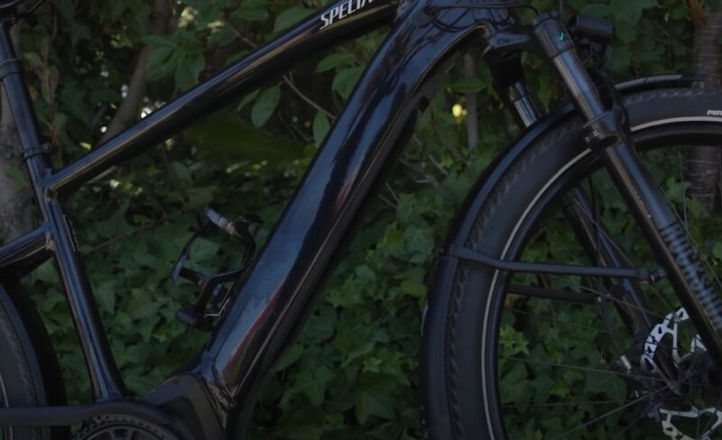 Close up photo of e-bike frame