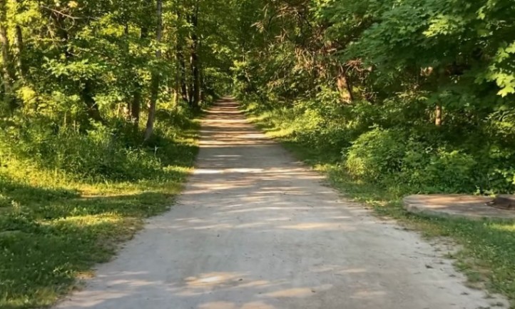 Bloomington bike trail in Indiana